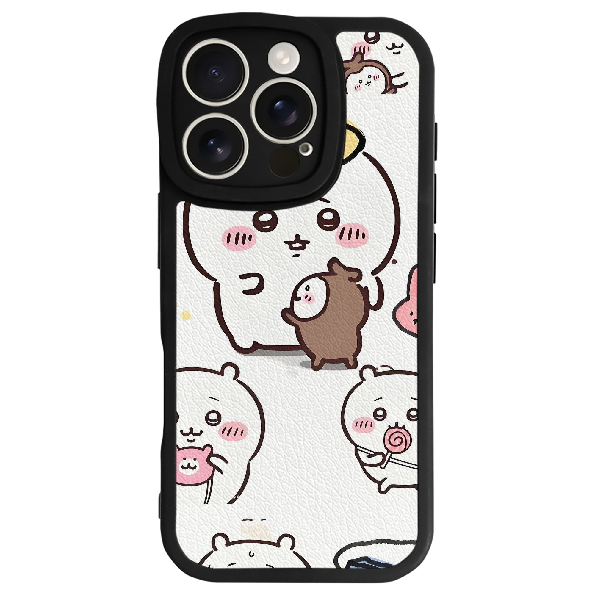 （画像用） ちいかわ Chii-kawa 【iPhone 16シリーズ対応】シリコンスマホケース（レザー調） 材質：シリコン